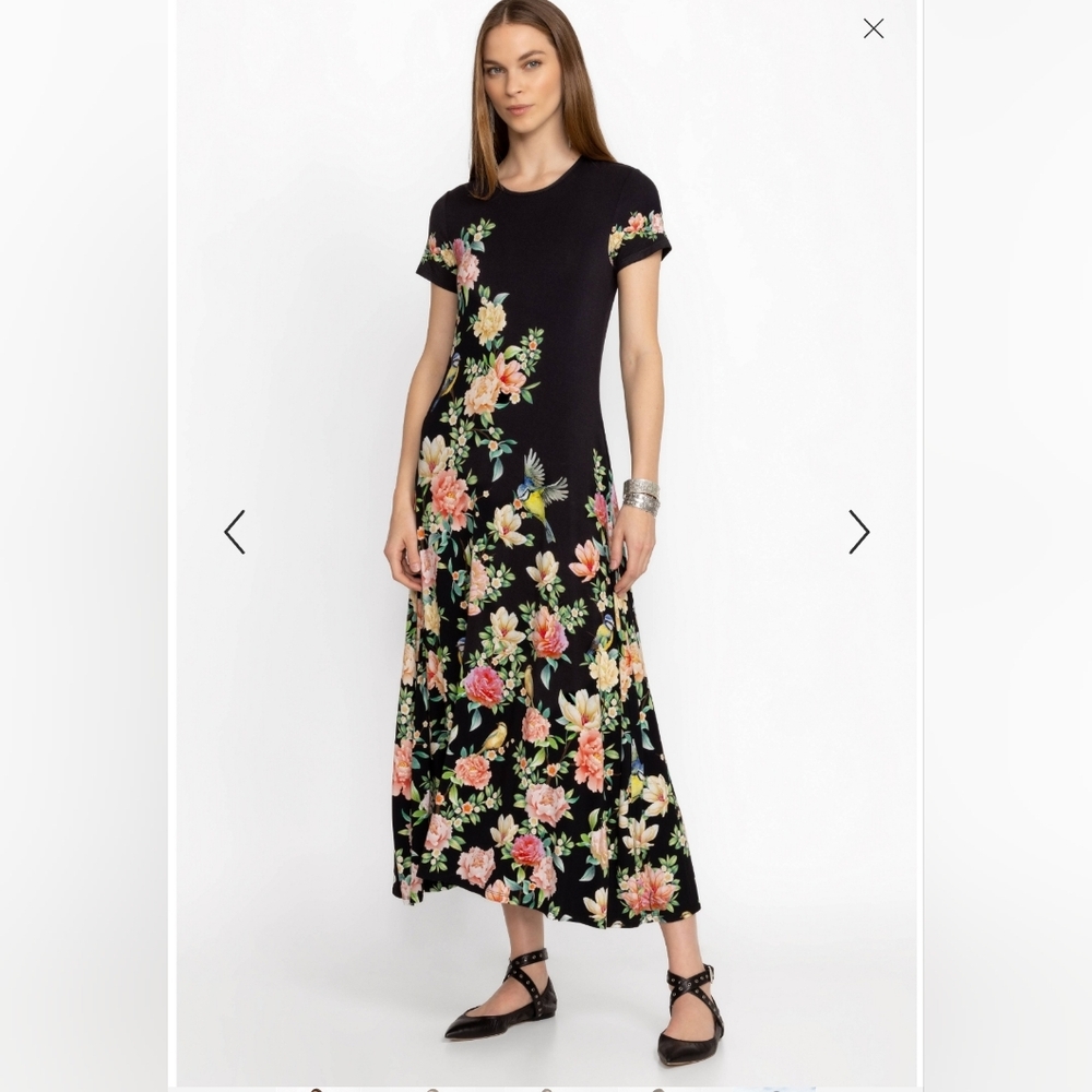 Johnny Was Floral Janie Cap Sleeve Dress